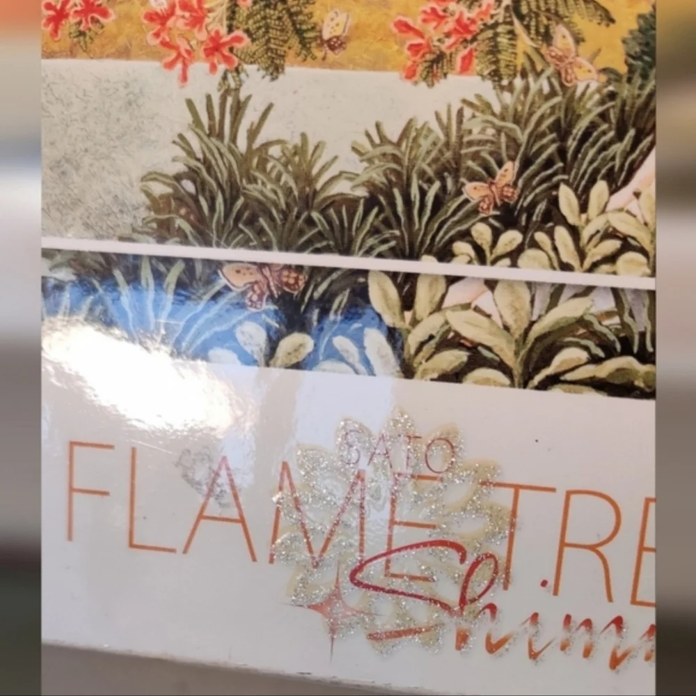 NEW SEALED Ceaco 750 Piece Puzzle Sato Flame Tree Shimmer Glitter 24